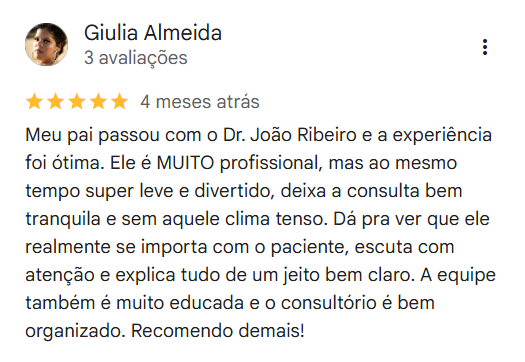 Depoimento Google Dr. João Victor Ribeiro