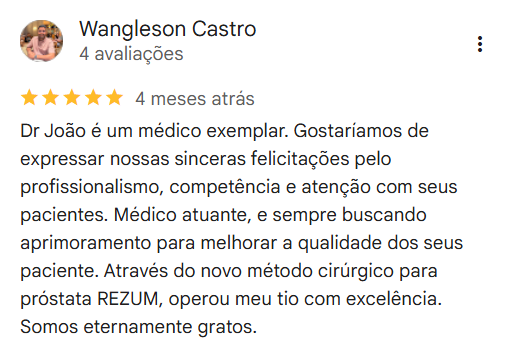 Depoimento Google Dr. João Victor Ribeiro